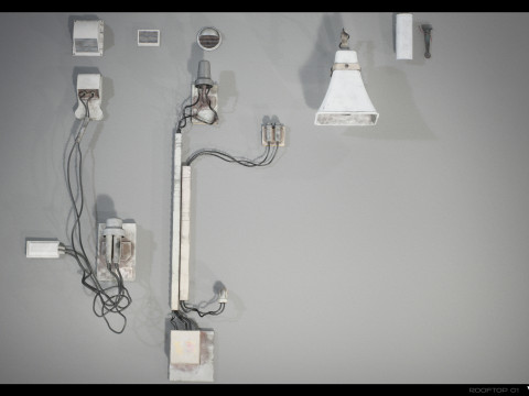 Rooftop Props Pack Vol 01 Modelo 3D