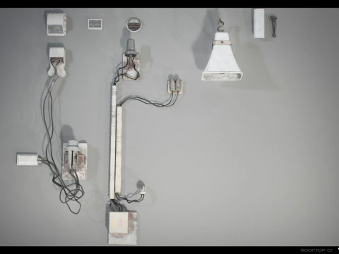 Rooftop Props Pack Vol 01 3D Model