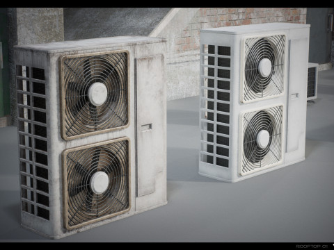 Rooftop Props Pack Vol 01 Modelo 3D