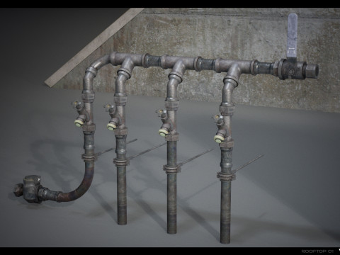 Rooftop Props Pack Vol 01 Modelo 3D