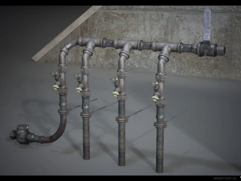 Rooftop Props Pack Vol 01 3D Model