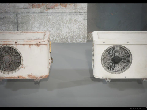 Rooftop Props Pack Vol 01 3D Model