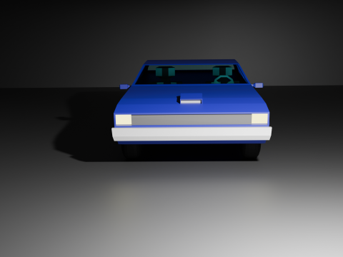 Low Poly American Muscle Car Modèle 3D
