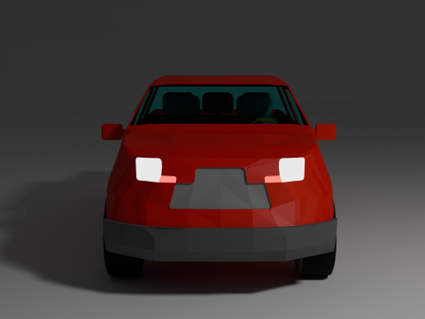 Low Poly American Pickup Truck 3D 모델