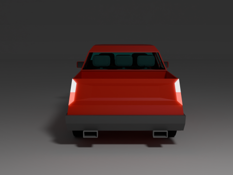 Low Poly American Pickup Truck 3D 모델