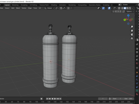 Gas cylinder 3D Model