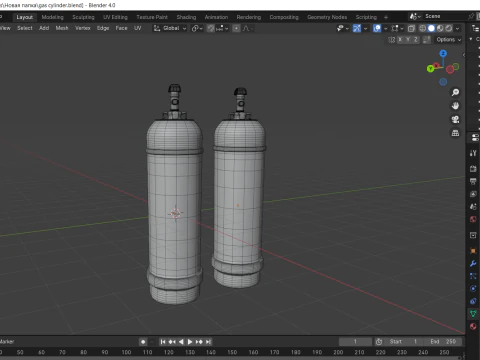 Gas cylinder 3D Model