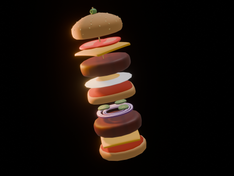 Burger 3D Model
