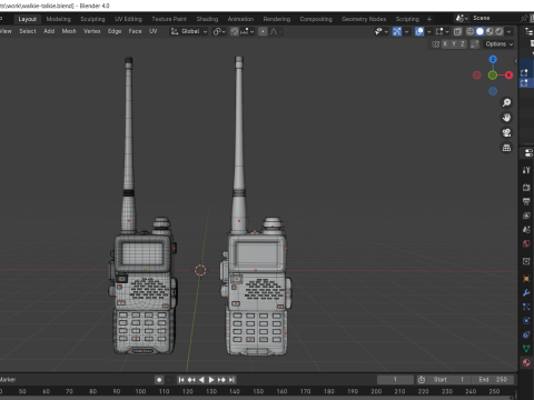 Walkie-talkie 3D मॉडल