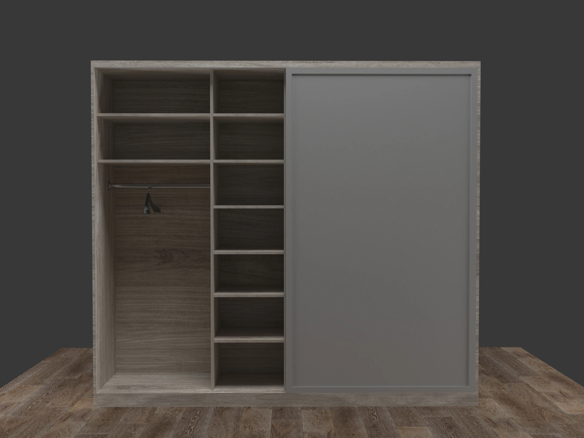 Wardrobe 3D Model .c4d .max .obj .3ds .fbx .stl .blend 