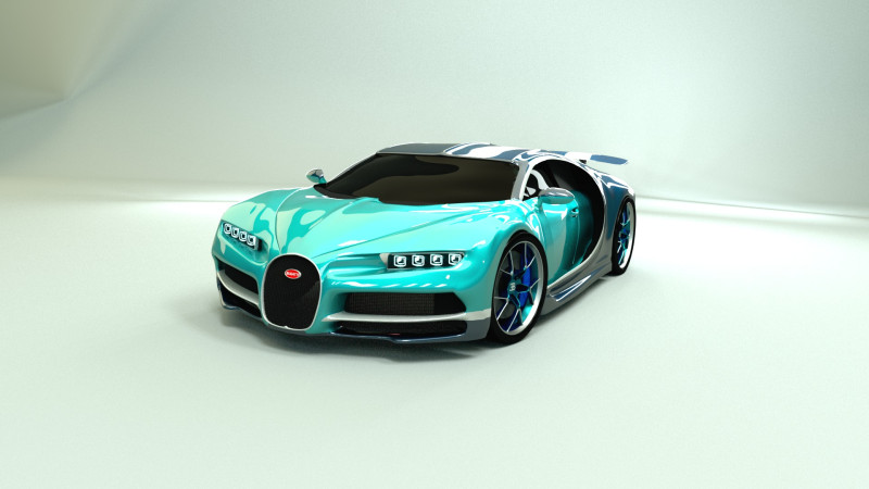 Bugatti Chiron 2017 3D 模型 .c4d .max .obj .3ds .fbx .stl .blend 