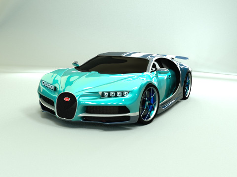Bugatti Chiron 2017 3D Модель