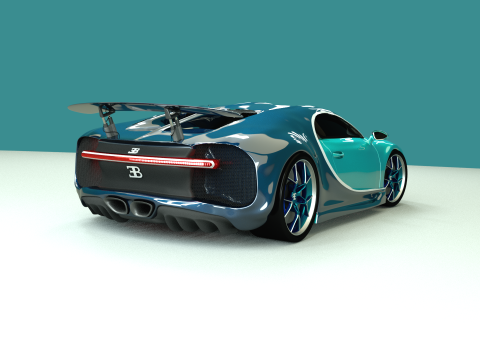 Bugatti Chiron 2017 3D 模型