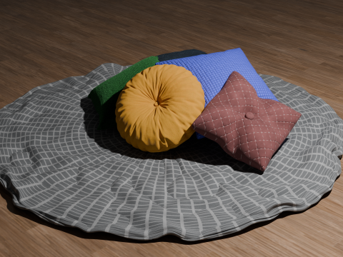 Coleccion Cojines -Cushion Collection -Collection de Coussins Modelo 3D