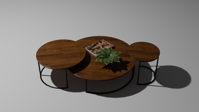 Mesa Circular - Circular table - Table circulaire 3D Model .c4d .max .obj .3ds .fbx .stl .blend 