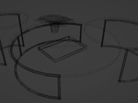 मेसा सर्कुलर - सर्कुलर टेबल - टेबल सर्कुलर 3D मॉडल