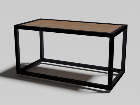 Rectangular Table -Mesa Rectangular Modelo 3D