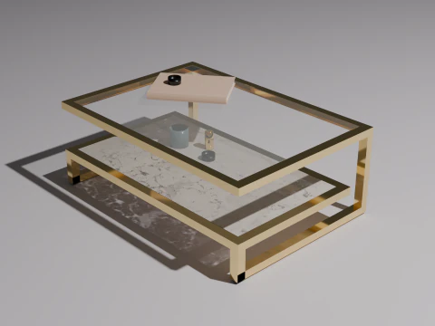 Szklany st&oacute;ł Model 3D