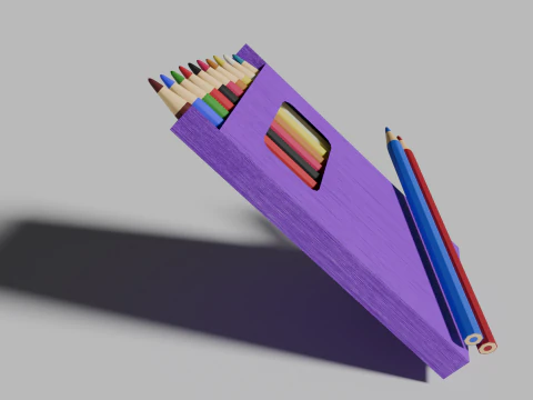 Caixa de l&aacute;pis Modelo 3D