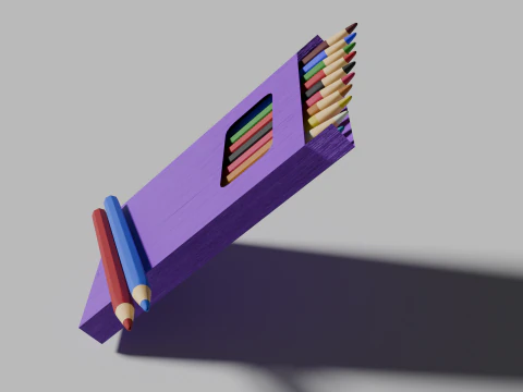 Caixa de l&aacute;pis Modelo 3D