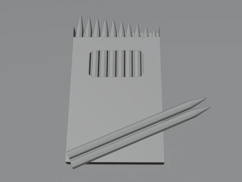 Caixa de l&aacute;pis Modelo 3D