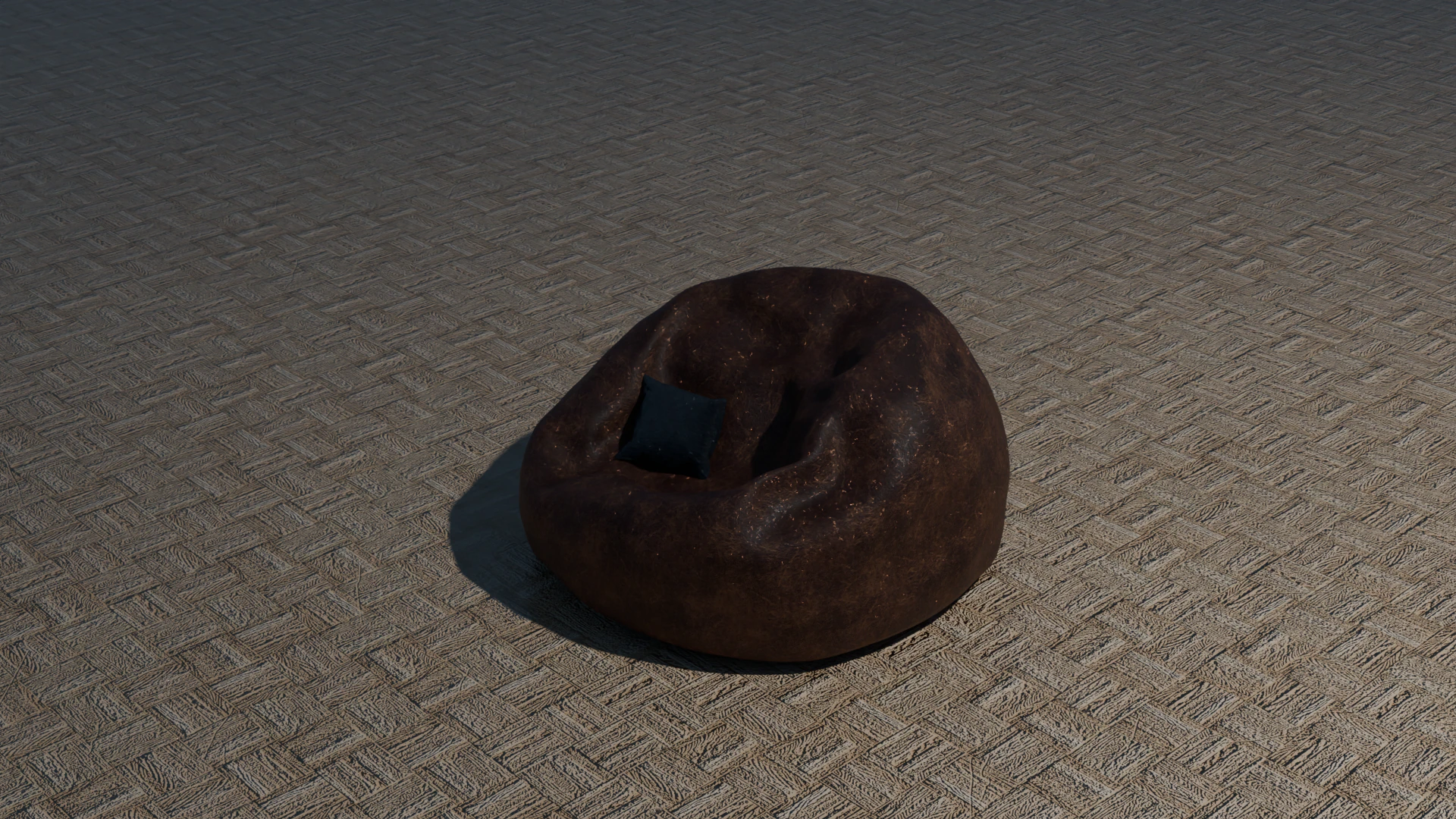 Lederhocker 3D Modell .c4d .max .obj .3ds .fbx .stl .blend 