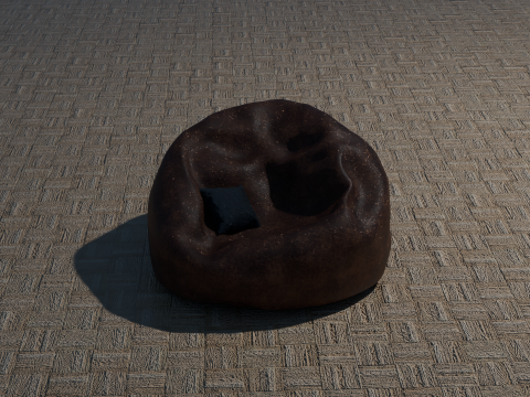 Leather Pouf 3D Модель