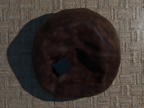 Lederhocker 3D Modell