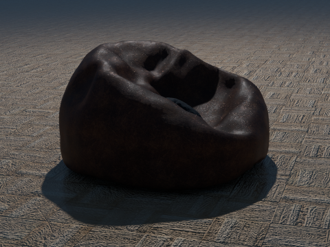 Leather Pouf 3D Модель