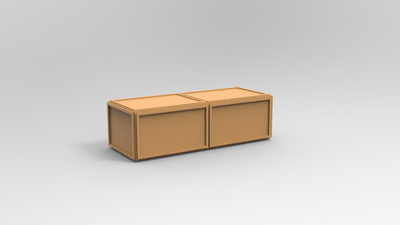 Military Wooden Box Modelo de Impressão 3D .c4d .max .obj .3ds .fbx .stl .blend
