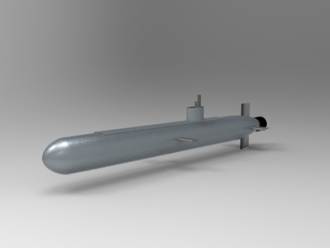 Military Submarine Printable Model Cetak 3D