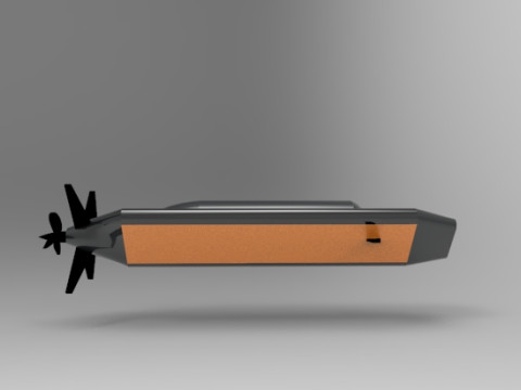 Hugin AUV Triangle Model Modelo de impresión 3D