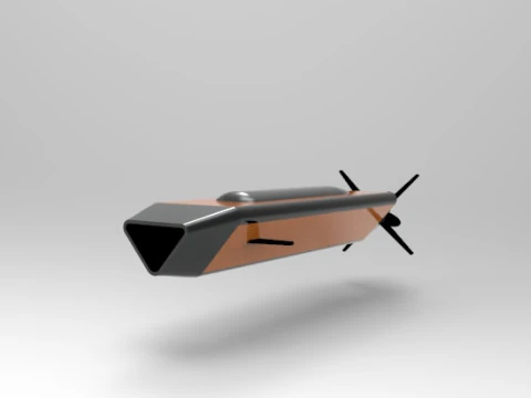 Hugin AUV Triangle Model 3D Print Model