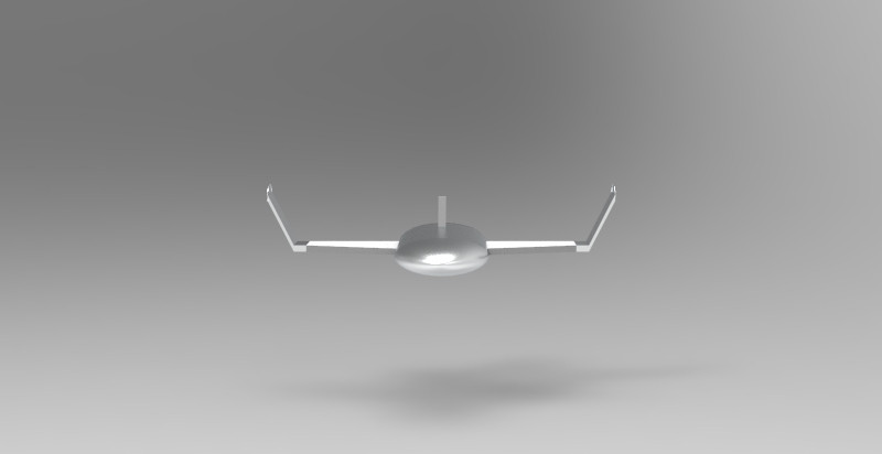 Manta Ray Airdrone Prototype 3D 打印模型 .c4d .max .obj .3ds .fbx .stl .blend