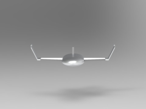 Manta Ray Airdrone Prototype Model Cetak 3D