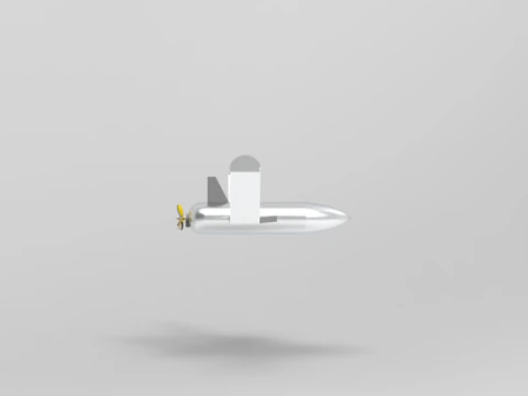 蝠鲼无人机原型 3D 打印模型