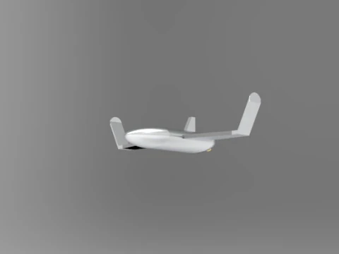 蝠鲼无人机原型 3D 打印模型