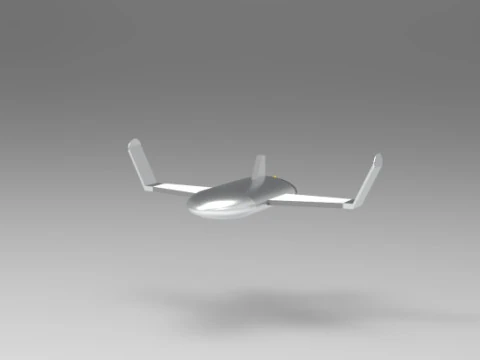 蝠鲼无人机原型 3D 打印模型