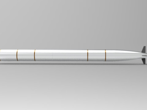 Poseidon Nuclear-Armor Powered Autonomous Torpedo 3Dプリントモデル