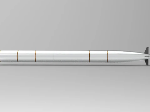 Poseidon Nuclear-Armor Powered Autonomous Torpedo 3D Print Model