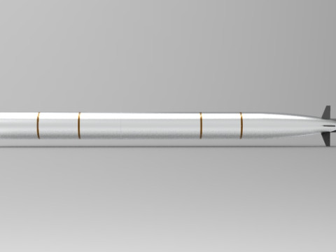 Poseidon Nuclear-Armor Powered Autonomous Torpedo 3Dプリントモデル