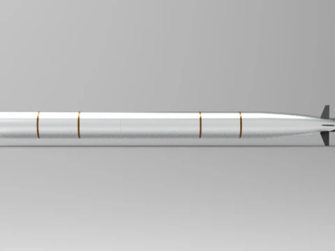 Poseidon Nuclear-Armor Powered Autonomous Torpedo 3D Print Model