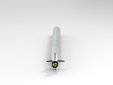 Poseidon Nuclear-Armor Powered Autonomous Torpedo 3Dプリントモデル