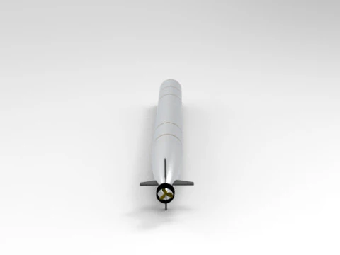 Poseidon Nuclear-Armor Powered Autonomous Torpedo 3D Print Model