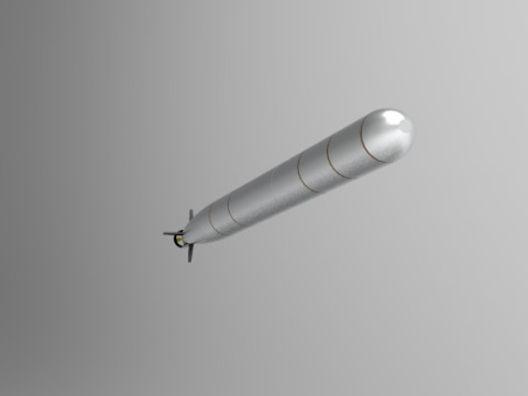 Poseidon Nuclear-Armor Powered Autonomous Torpedo Model Cetak 3D