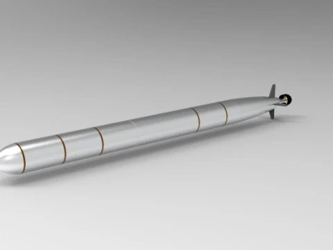 Poseidon Nuclear-Armor Powered Autonomous Torpedo 3D Print Model