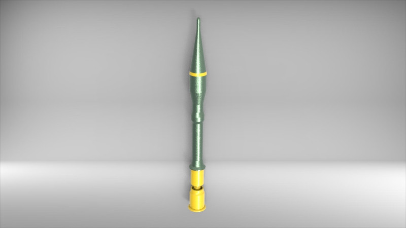 73mm PG-15 Rocket 3Dプリントモデル .c4d .max .obj .3ds .fbx .stl .blend