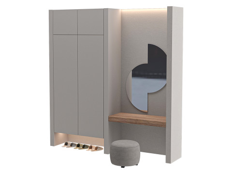 Half Round Mirror 3D Model