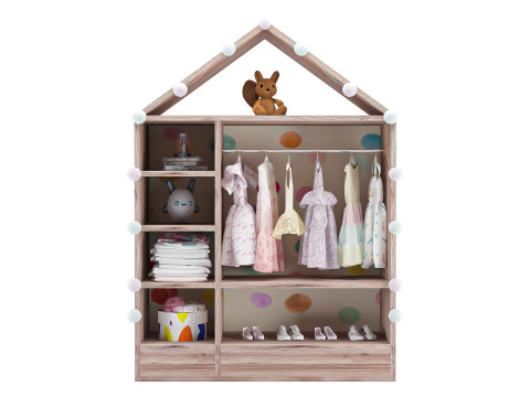 Wardrobe For Girl 3D Model