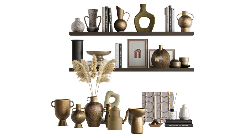 Decor Set 008 Modèle 3D .c4d .max .obj .3ds .fbx .stl .blend 